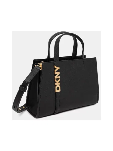 Dkny torebka skórzana czarny