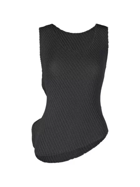 Top Issey Miyake asimetric negru