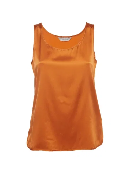 Top Max Mara din satin portocaliu