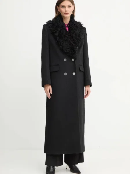 Palton Versace Jeans Couture de lână negru