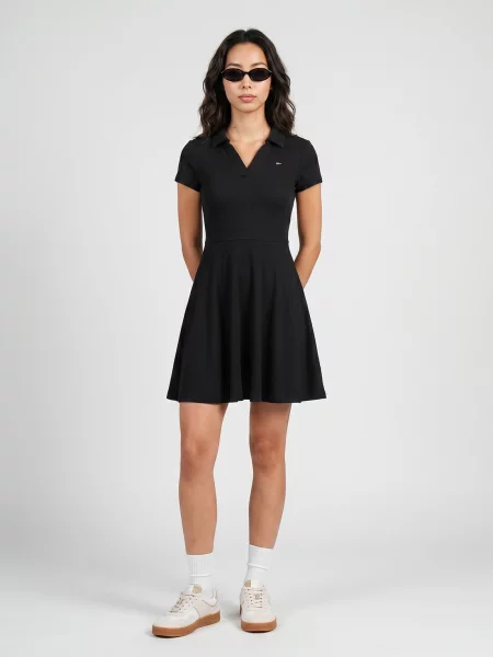 Džínsové šaty Tommy Jeans čierna