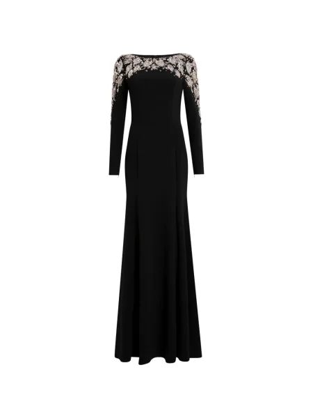 Rochie maxi Jenny Packham lungă de costum negru