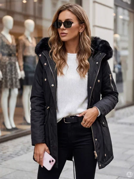 Kurtka zimowa parka GODDESS Dstreet czarna