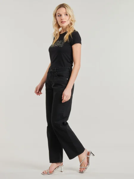 Tricou Guess din dantelă negru