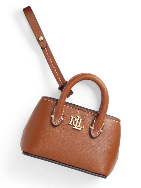 Bőr bőr táska Lauren Ralph Lauren barna