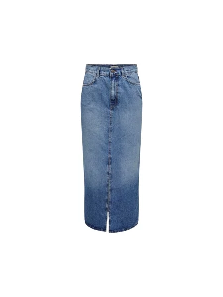 Fustă din denim Only lungă albastru