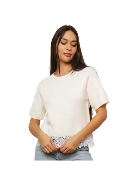 Pulover La Modeuse alb