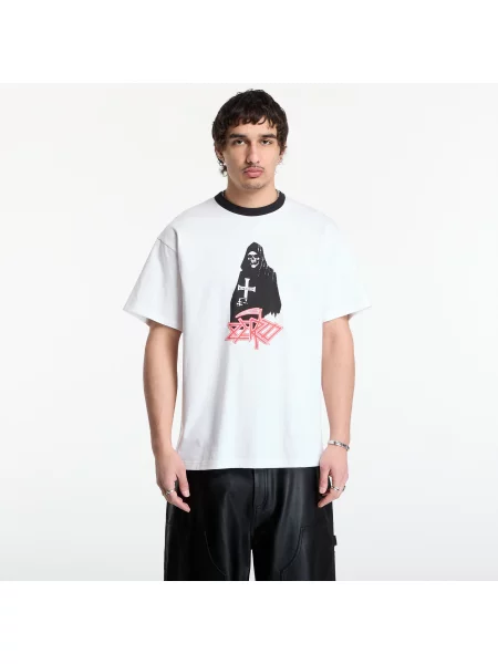 Tricou PLEASURES Reaper Ringer White S alb