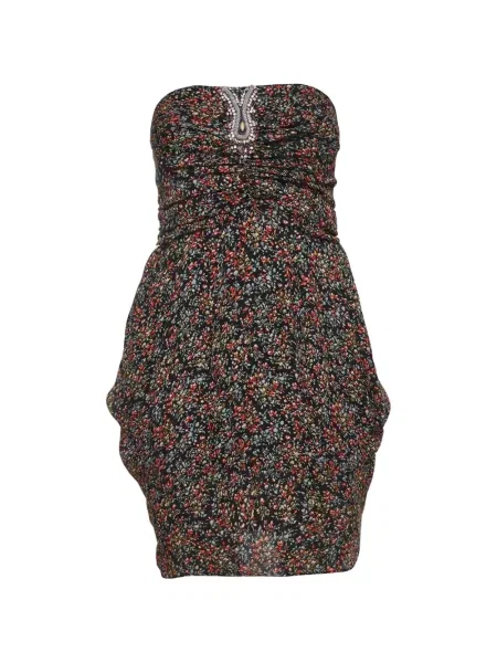 Rochie midi Sandro cu model floral cu imagine negru