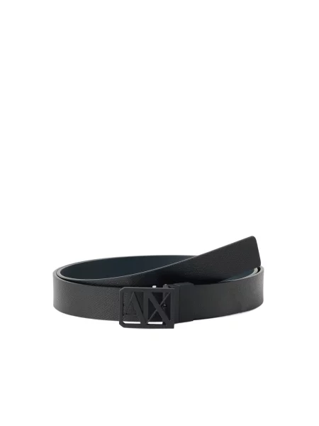 Armani Exchange curea pentru bărbați din piele negru