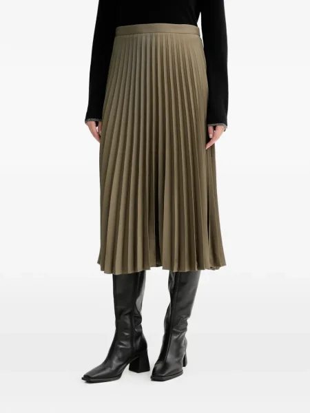 Fusta plisata Marc O'polo plisată până la genunchi verde