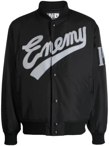 Geacă bomber Neighborhood cu broderie negru