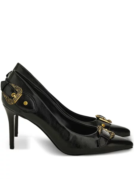 Pantofi cu toc Versace Jeans Couture cu cataramă negru