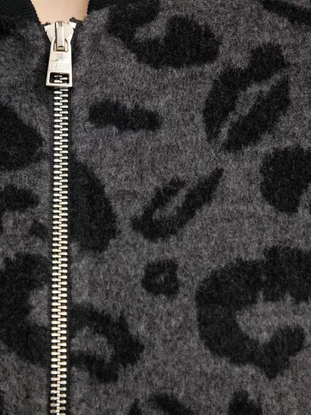 Geacă Silvian Heach cu imagine cu model leopard gri