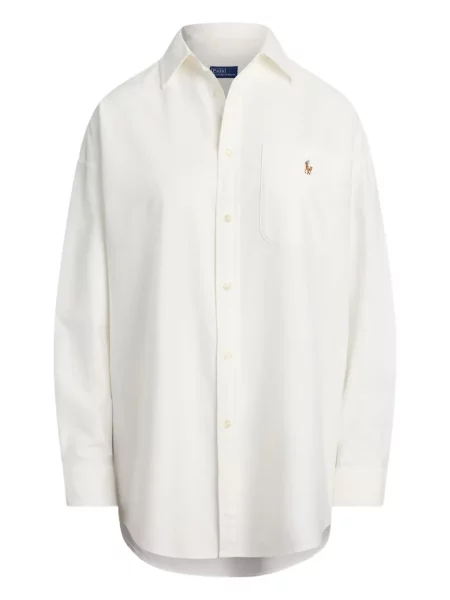 Дълго мрежеста тениска Polo Ralph Lauren с кръгло деколте зелено