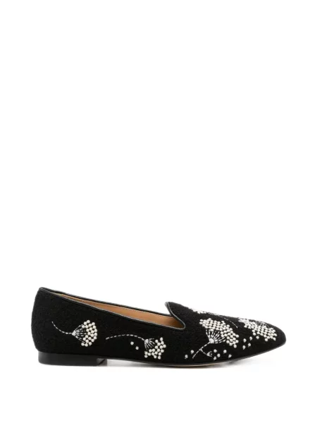 Pantofi loafer Arteana cu model floral negru