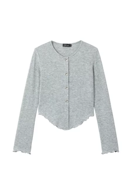 Cardigan Tout A Coup cu volane gri