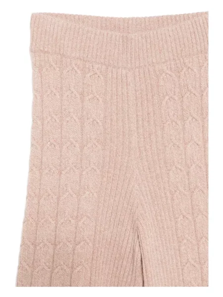 Pantaloni Agnona tricotate roz