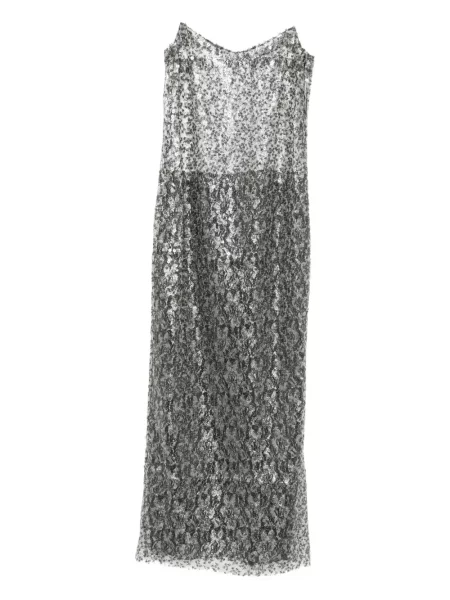 Rochie maxi Christopher Esber cu paiete de costum negru