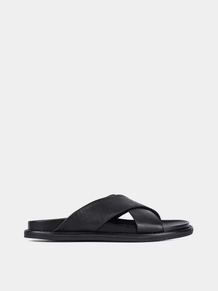Шкіряні Шльопанці Miguel Miratez чорний