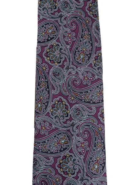 Cravată Etro de mătase cu imagine cu model paisley violet