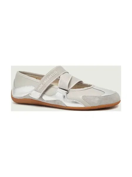 Karl Lagerfeld balerini de piele ALTIA gri