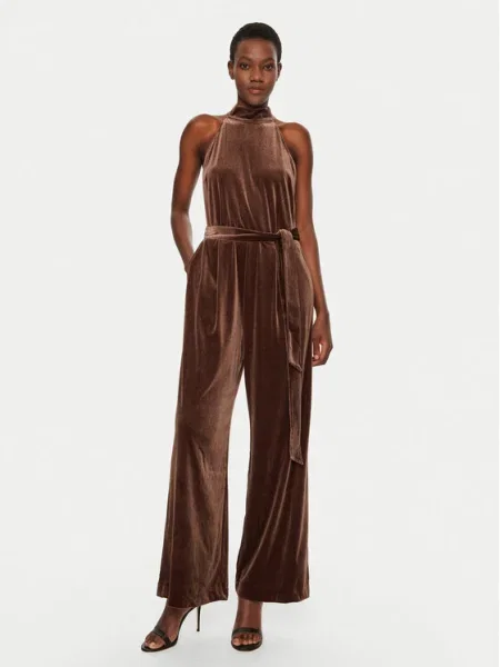 Gap Salopetă Wide Leg bej