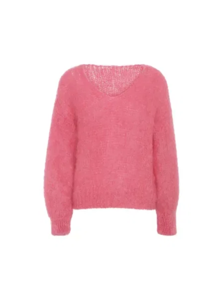 Sweter Americandreams wełniany różowy