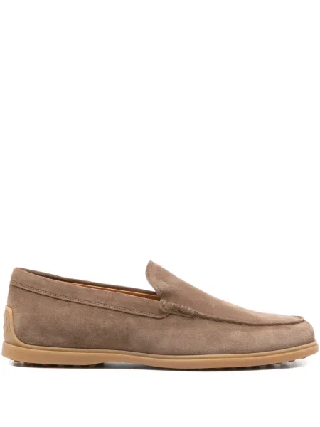 Pantofi loafer Tod's din piele de căprioară maro