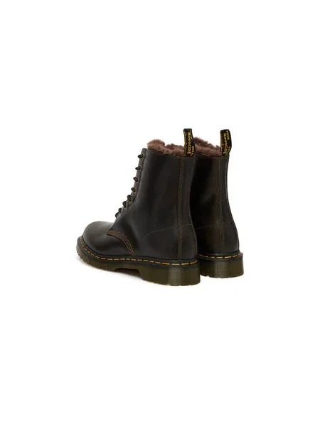 Dr. Martens Šnurovacie členkové čižmy Serena tmavohnedá hnedá