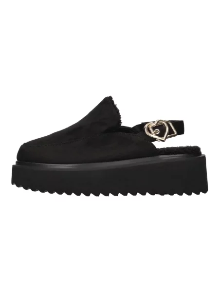 Klapki Love Moschino zamszowe czarne