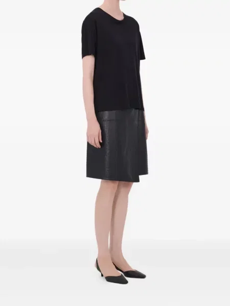 Tricou Loulou De Saison scurt negru