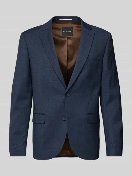 Marynarka na 2 z kołnierzem z połami Bugatti niebieska
