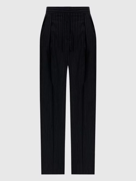 Шерстяные брюки Max Mara черные
