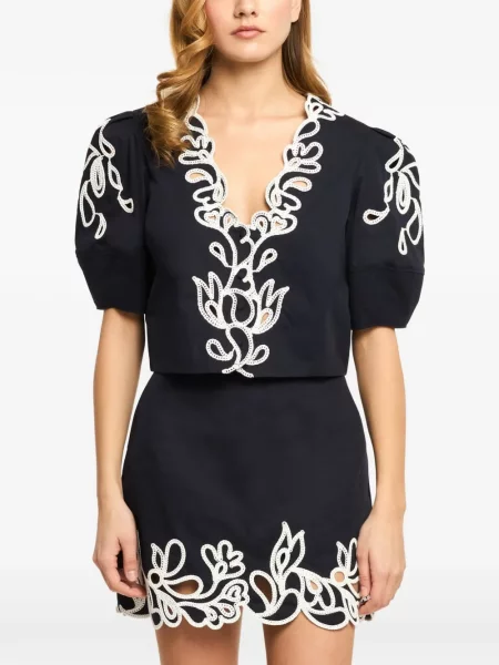 Bluză Cinq A Sept cu model paisley albastru
