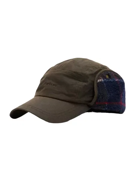 Czapka z daszkiem Barbour brązowa