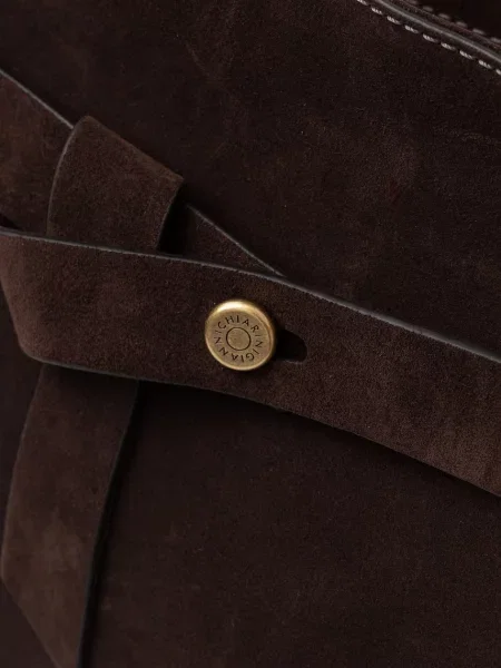 GIANNI CHIARINI Shopper táska Miranda | hasított bőr barna