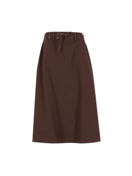 Spódnica midi Golden Goose w kształcie litery A brązowa