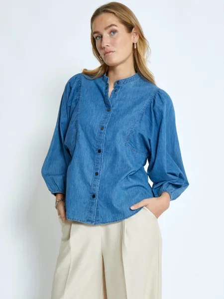 Minus Bluză Jasmene denim albastru