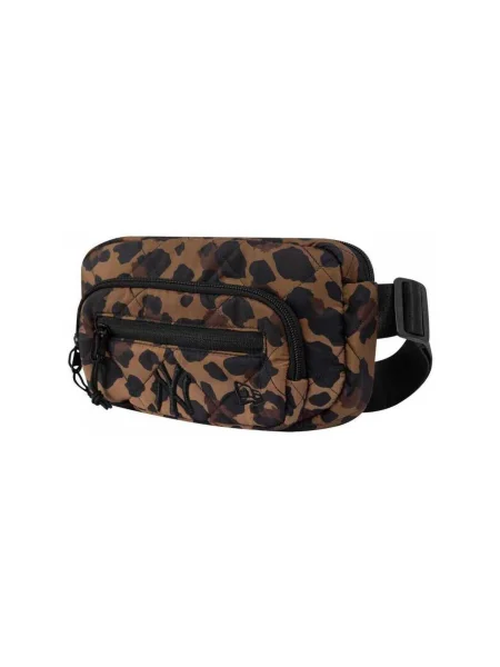 Matlasat geantă New Era cu model leopard bordo