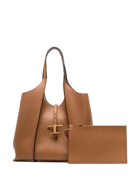 Geanta de piele Tod's din piele maro