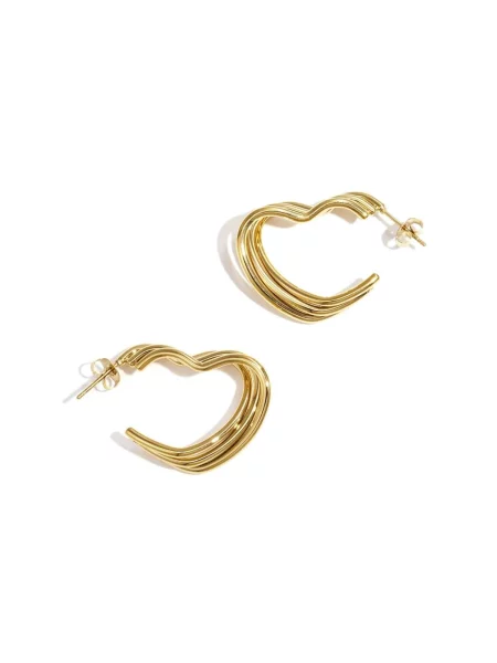Cala Rose Cercei WAVY HEART auriu roz
