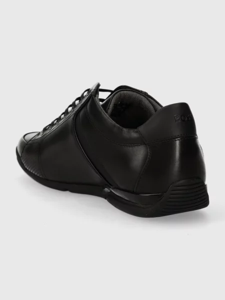 Kožené sneakers boty BOSS Saturn černá