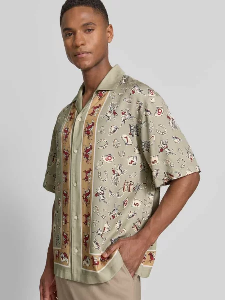 Koszula casualowa o kroju oversized z czystego lyocellu model ESPINO' Hugo