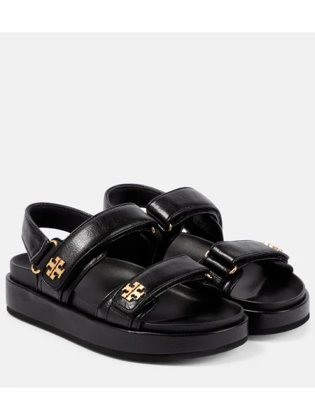 Sandale Tory Burch din piele cu platformă negru