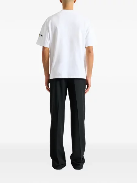Tricou Balmain cu broderie alb