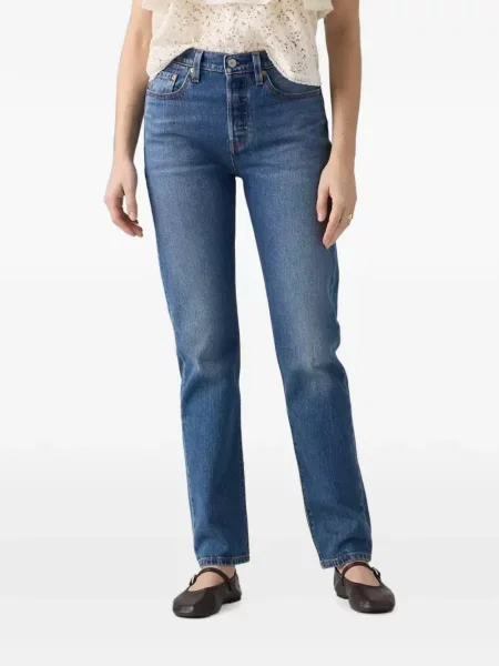 Blugi drepți Levi's® cu talie înaltă albastru