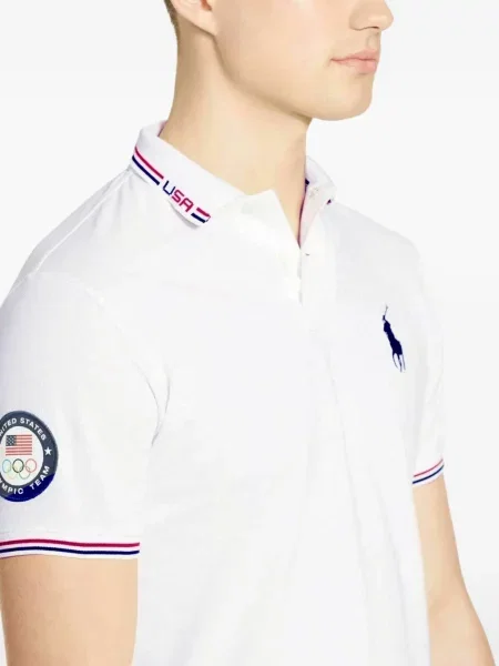 Плетен шал Polo Ralph Lauren на райета помпони зелено