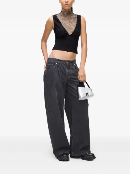 Τοπ Karl Lagerfeld Jeans μαύρο