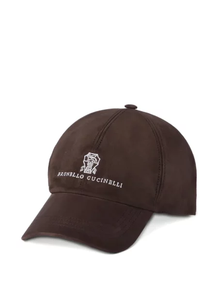 Șapcă Brunello Cucinelli cu broderie maro